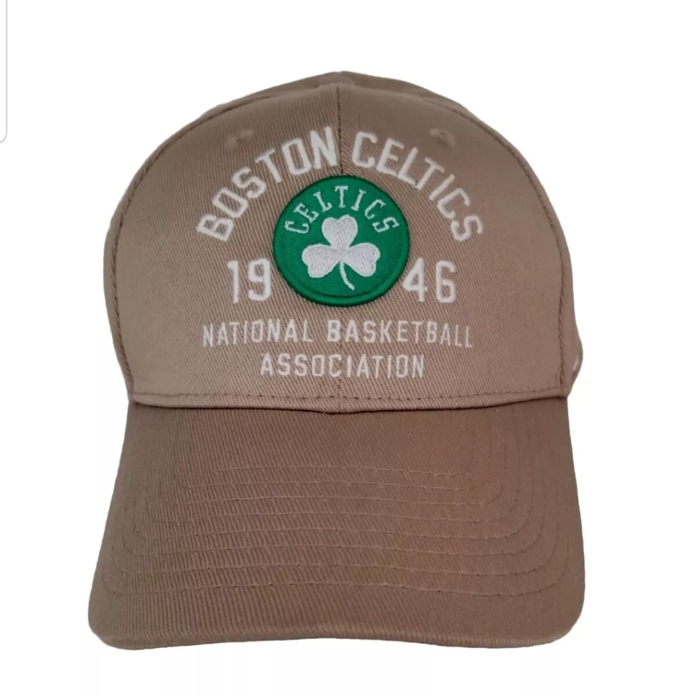 EUC Boston Celtics NBA 1946 Ultra Game Adjustable Cap Men's Kahki Green White